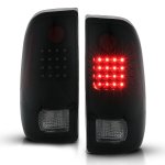 2005 Ford F450 Super Duty Black Smoked LED Tail Lights