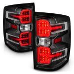 2018 Chevy Silverado 3500HD Black LED Tail Lights
