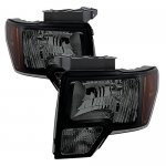 2012 Ford F150 Black Smoked Headlights