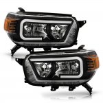 Toyota 4Runner 2010-2013 Black Headlights LED DRL
