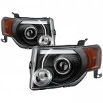 2011 Ford Escape Black DRL Halo Projector Headlights