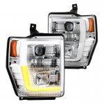 Ford F350 Super Duty 2008-2010 Low Beam LED Projector Headlights DRL Switchback Signals