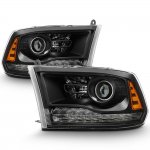 Dodge Ram 3500 2013-2018 Black Projector Headlights LED DRL for Premium