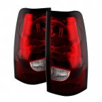 Chevy Silverado 1500HD 2003-2006 Red Clear Tail Lights