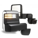GMC Sierra 3500HD 2020-2024 Chrome Towing Mirrors LED Lights Power Heated Glass
