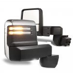 GMC Sierra 1500 2019-2024 Chrome Towing Mirrors LED Lights Power Heated Glass