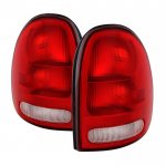 Dodge Caravan 1996-2000 Red Clear Tail Lights