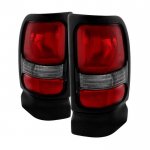 Dodge Ram 3500 1994-2002 Red Clear Tail Lights