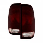 2001 Ford F550 Super Duty Red Smoked Tail Lights