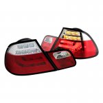 2003 BMW 3 Series Coupe Red Clear LED Tail Lights