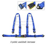 Blue 4 Point Racing Seat Belt Harness