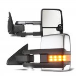 Dodge Ram 3500 2019-2022 Chrome Tow Mirrors LED Lights Power Heated
