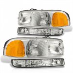 2002 GMC Sierra 2500 Headlights Clear Bumper Lights