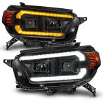 Toyota 4Runner 2010-2013 Black Projector Headlights LED DRL Sequential Signals