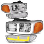 GMC Yukon Denali 2001-2006 LED DRL Headlights Switchback Bumper Lights N4