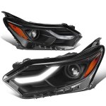 Chevy Equinox 2018-2021 Black Projector Headlights LED DRL