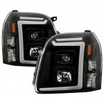 2012 GMC Yukon Denali Black Projector Headlights LED DRL S2