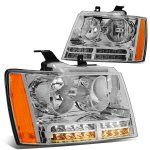 Chevy Avalanche 2007-2013 Headlights LED DRL Signals