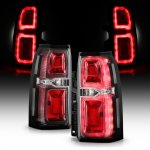 2018 Chevy Tahoe Red Clear LED Tail Lights