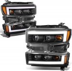 2020 Chevy Silverado 1500 Black Projector Headlights LED DRL