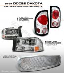 Dodge Dakota 1997-2004 Chrome Grille and Headlights with Altezza Tail Lights