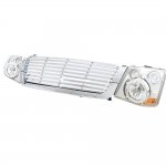 2004 Chevy Avalanche Chrome Billet Grille and Headlight Conversion Kit