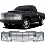 Chevy 3500 Pickup 1994-2000 Chrome Billet Grille and Headlight Conversion Kit