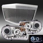 2009 Chrysler 300C Chrome Phantom Grille and Halo Projector Headlights