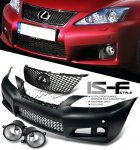 2006 Lexus IS250 Black IS-F Style Bumper and Grille with Fog Lights