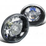 VW Rabbit 1975-1978 Black Crystal Sealed Beam Projector Headlight Conversion