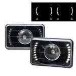 1982 Chevy Monte Carlo White LED Black Sealed Beam Projector Headlight Conversion