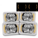 Toyota Solara 1979-1981 Amber LED Sealed Beam Projector Headlight Conversion Low and High Beams