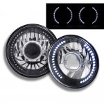 2003 Hummer H1 7 Inch LED Black Chrome Sealed Beam Projector Headlight Conversion