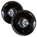 1967 Chevy Suburban Black Projector Style Sealed Beam Headlight Conversion