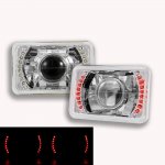 1983 Chevy Malibu Red LED Sealed Beam Projector Headlight Conversion