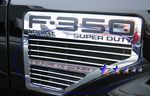 Ford F450 Super Duty 2008-2010 Polished Aluminum Side Vent Billet Grille Insert