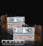 GMC Yukon 1994-1998 Clear Headlights and Smoked Corner Lights