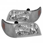 1998 Ford Crown Victoria Chrome Headlights and Corner Lights
