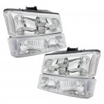 Chevy Silverado 2500 2003-2004 Clear Headlights and Bumper Lights