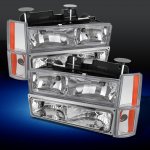 Chevy Blazer Full Size 1992-1993 Clear Euro Headlights and Bumper Lights