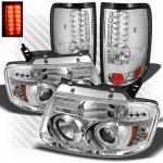 Ford F150 2004-2008 Chrome Projector Headlights and LED Tail Lights