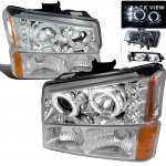 Chevy Silverado 2500 2003-2004 Clear Projector Headlights and Bumper Lights