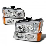 Chevy Silverado 2003-2006 Chrome Projector Headlights and Bumper Lights
