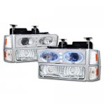 Chevy 1500 Pickup 1994-1998 Chrome Halo Projector Headlights and Bumper Lights