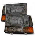 Ford F250 Super Duty 1999-2004 Crystal Headlights and Corner Lights Smoked