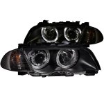 BMW 3 Series Sedan 1999-2001 Projector Headlights and Corner Lights Black Halo