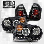 2007 Chrysler 300C Black Projector Headlights and LED Tail Lights