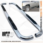 GMC Sierra Extended Cab 1999-2011 Stainless Steel Nerf Bars
