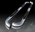 Chevy Silverado Crew Cab 2001-2012 Stainless Steel Nerf Bars