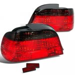1996 BMW 7 Series Red and Smoked Custom Tail Lights